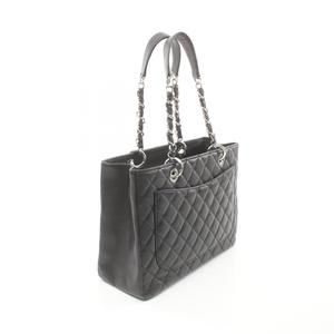 Chanel Matelasse Shopping Tote Skin Bag Caviar Black Grand